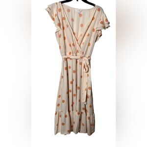 Lauren Conrad polka dot wrap dress - Large